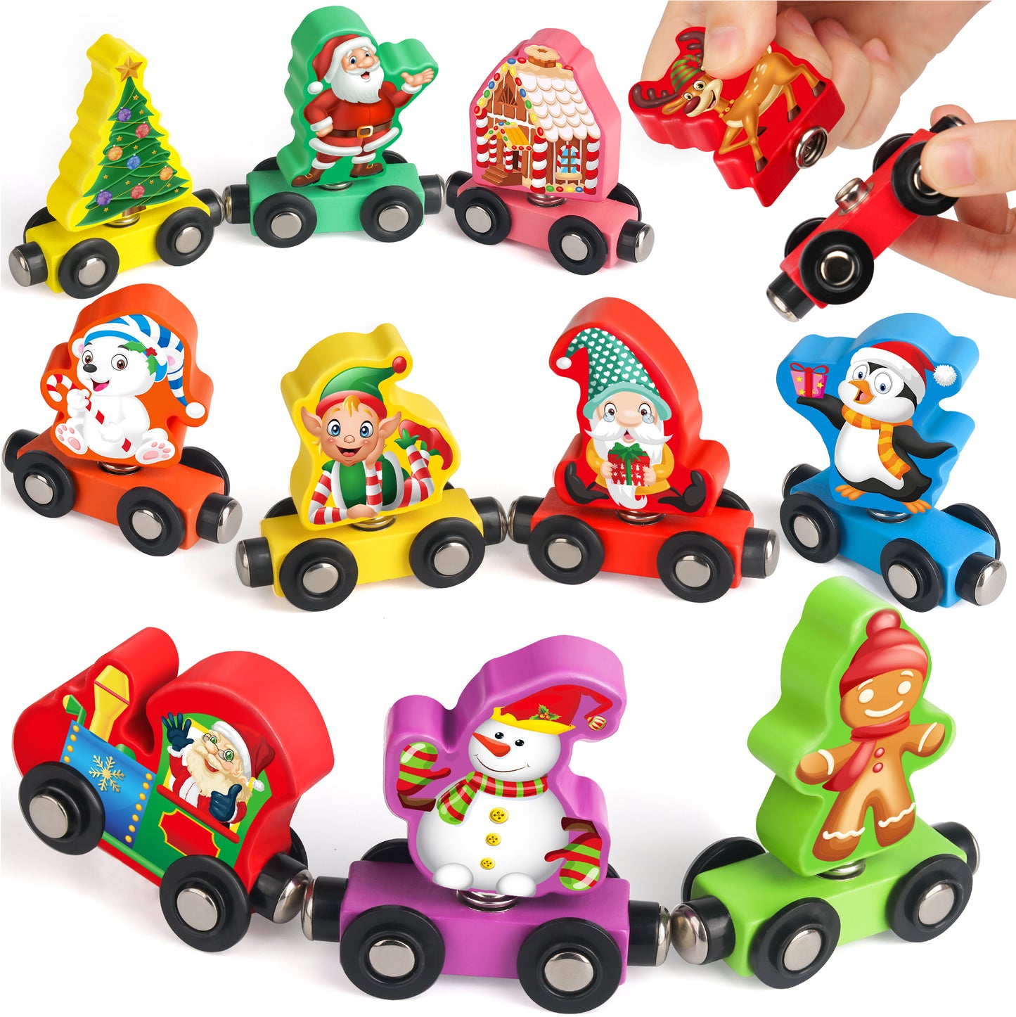 Vanmor Christmas Train Set for Toddlers