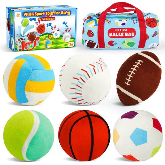 Vanmor Sensory Sports Balls for Babies 6-12M+