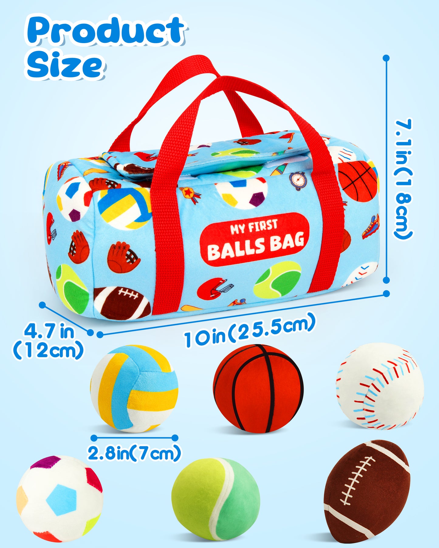 Vanmor Sensory Sports Balls for Babies 6-12M+