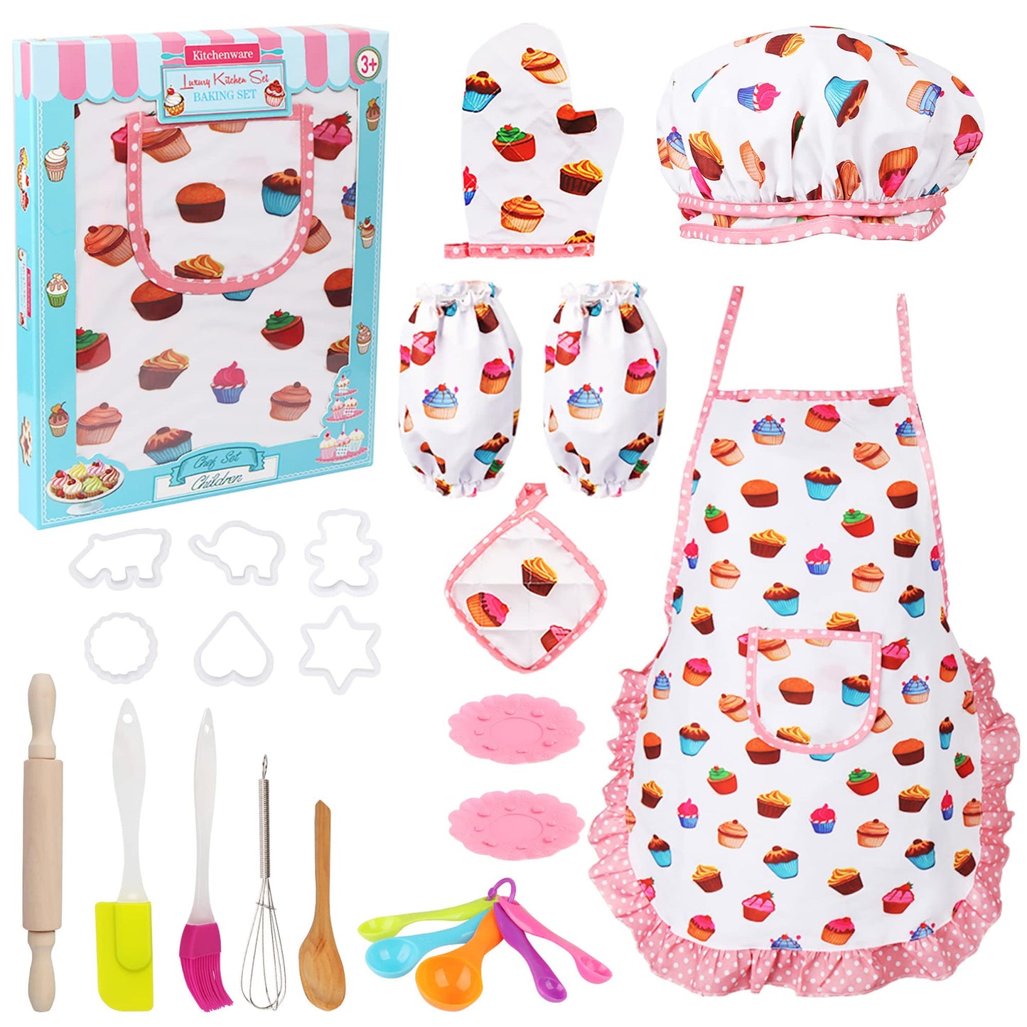 Vanmor 24 Cute Kids Cooking and Baking Sets